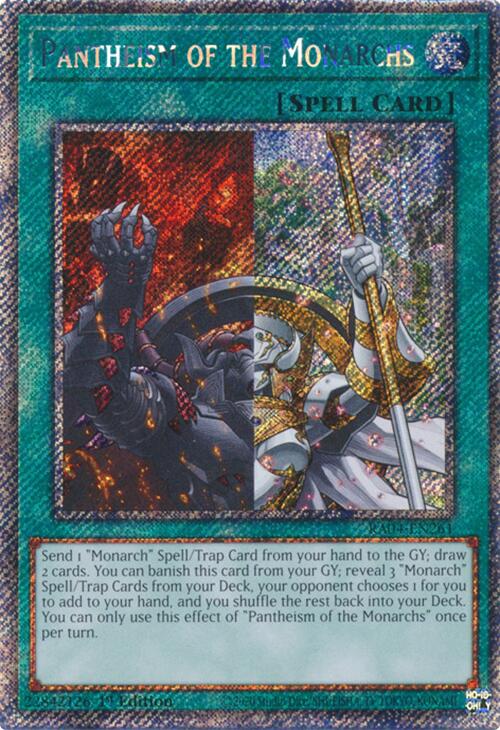 Pantheism of the Monarchs [RA04-EN261] Platinum Secret Rare | Fandemonia Ltd