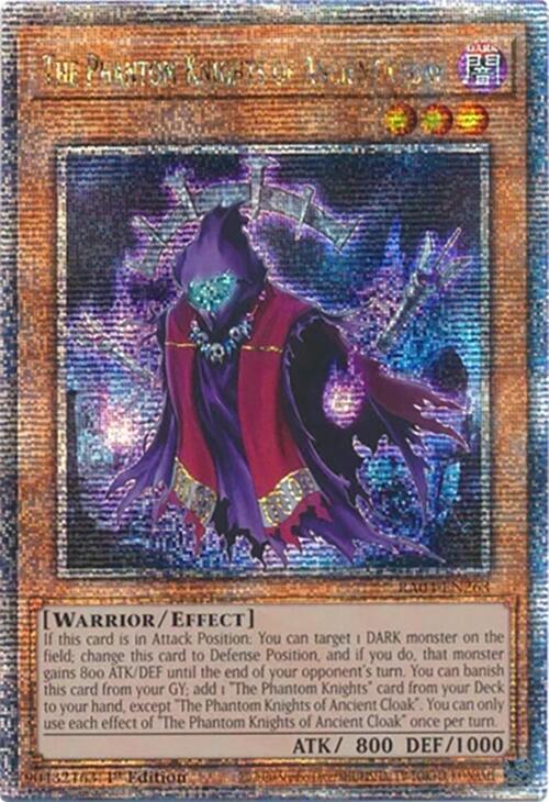 The Phantom Knights of Ancient Cloak [RA04-EN263] Quarter Century Secret Rare | Fandemonia Ltd