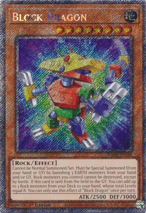Block Dragon [RA04-EN268] Platinum Secret Rare | Fandemonia Ltd