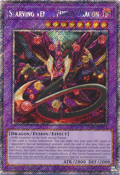 Starving Venom Fusion Dragon [RA04-EN272] Platinum Secret Rare | Fandemonia Ltd