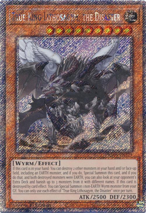 True King Lithosagym, the Disaster [RA04-EN275] Platinum Secret Rare | Fandemonia Ltd