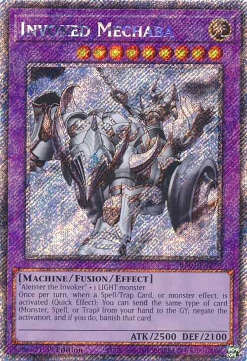 Invoked Mechaba [RA04-EN279] Platinum Secret Rare | Fandemonia Ltd