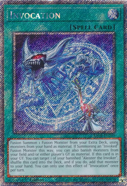 Invocation [RA04-EN281] Platinum Secret Rare | Fandemonia Ltd
