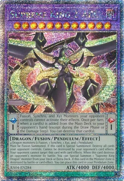Supreme King Z-ARC [RA04-EN284] Quarter Century Secret Rare | Fandemonia Ltd