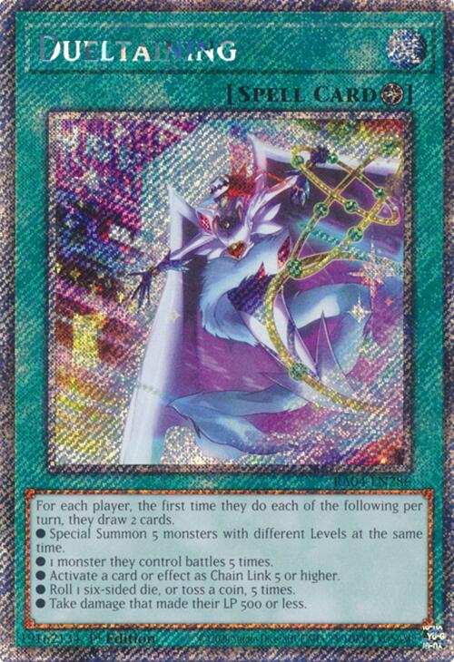 Dueltaining [RA04-EN286] Platinum Secret Rare | Fandemonia Ltd