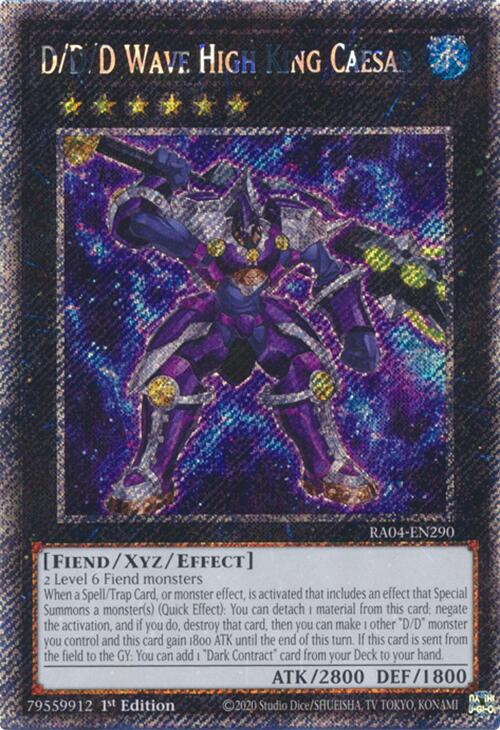 D/D/D Wave High King Caesar [RA04-EN290] Platinum Secret Rare | Fandemonia Ltd