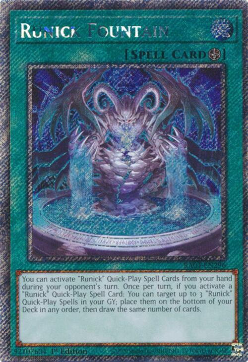 Runick Fountain [RA04-EN296] Platinum Secret Rare | Fandemonia Ltd