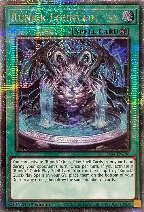 Runick Fountain [RA04-EN296] Quarter Century Secret Rare | Fandemonia Ltd
