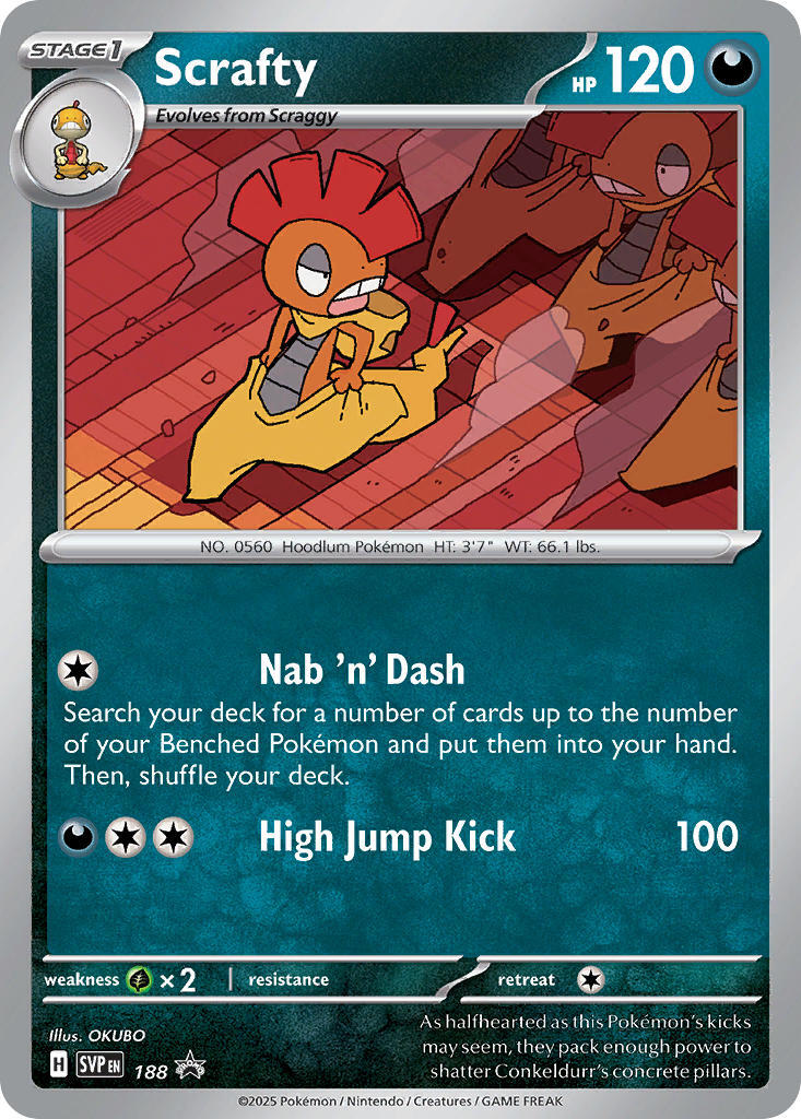 Scrafty (188) [Scarlet & Violet: Black Star Promos] | Fandemonia Ltd