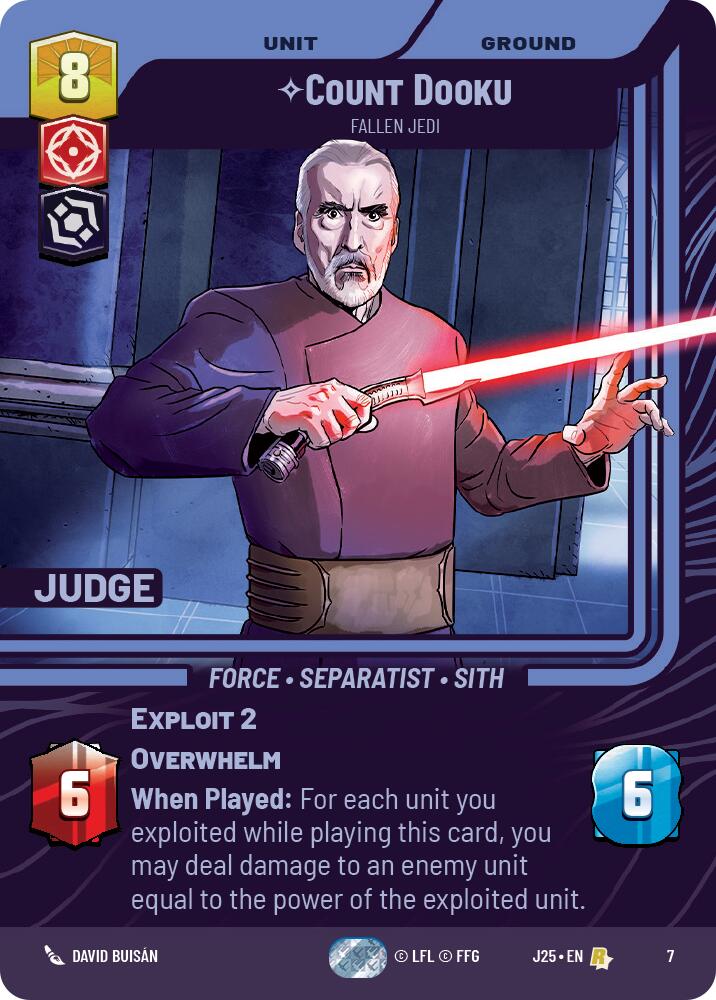 Count Dooku - Fallen Jedi (7) (7) [Judge Promos] | Fandemonia Ltd