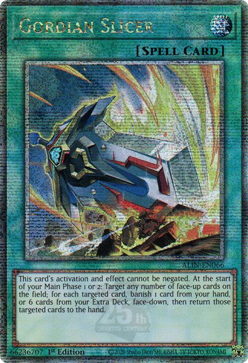 Gordian Slicer [ALIN-EN066] Quarter Century Secret Rare | Fandemonia Ltd