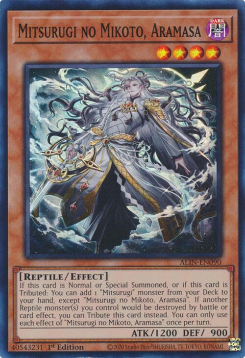 Mitsurugi no Mikoto, Aramasa [ALIN-EN090] Super Rare | Fandemonia Ltd