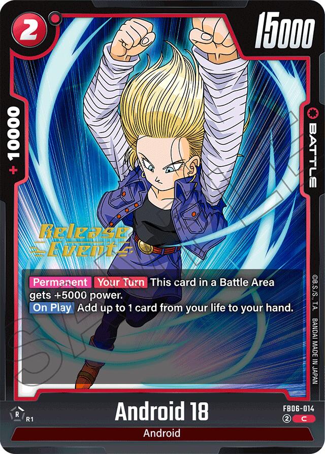 Android 18 (FB06-014) [Rivals Clash Release Event Cards] | Fandemonia Ltd