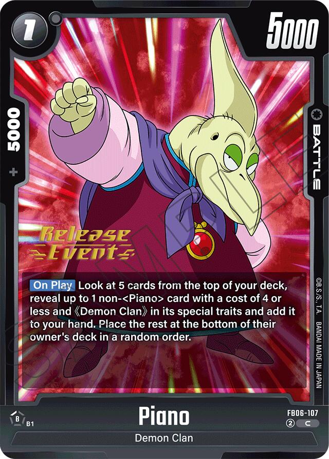 Piano (FB06-107) [Rivals Clash Release Event Cards] | Fandemonia Ltd