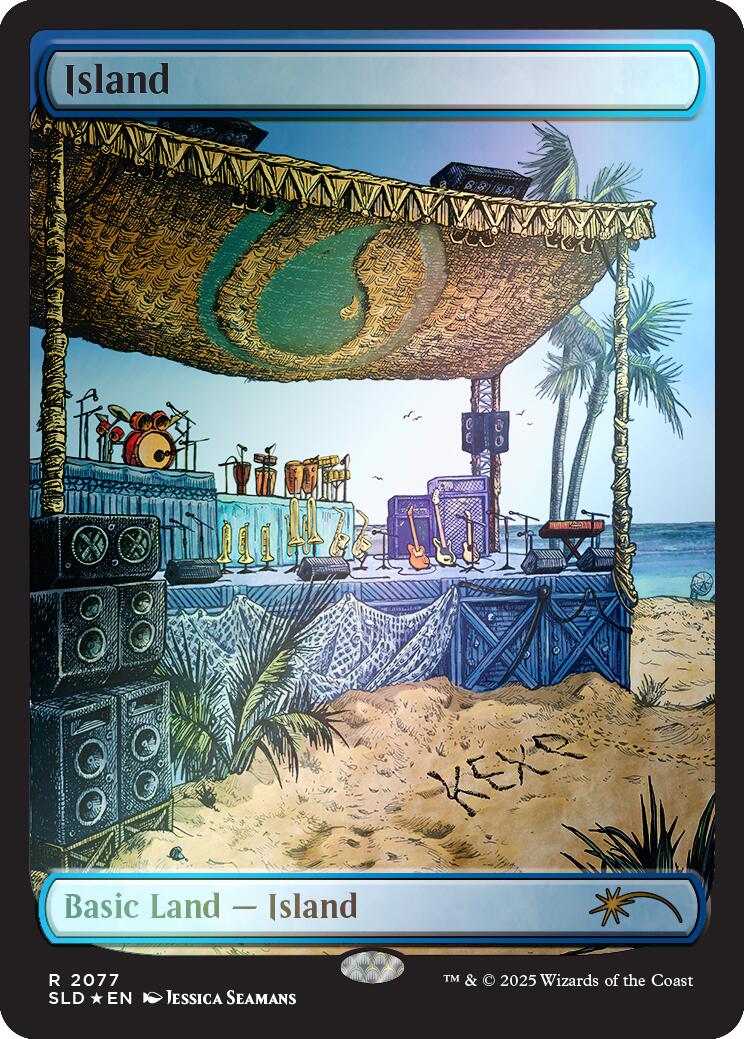 Island (2077) (Rainbow Foil) [Secret Lair Drop Series] | Fandemonia Ltd
