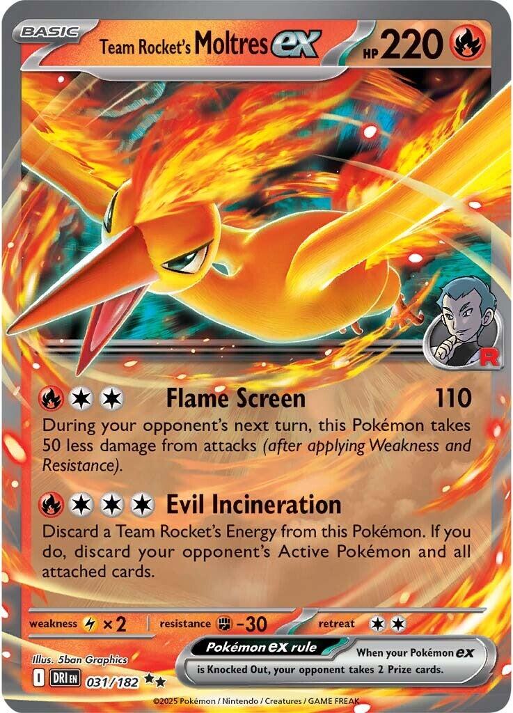 Team Rocket's Moltres ex (031/182) [Scarlet & Violet: Destined Rivals] | Fandemonia Ltd