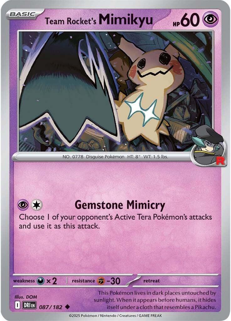 Team Rocket's Mimikyu (087/182) [Scarlet & Violet: Destined Rivals] | Fandemonia Ltd