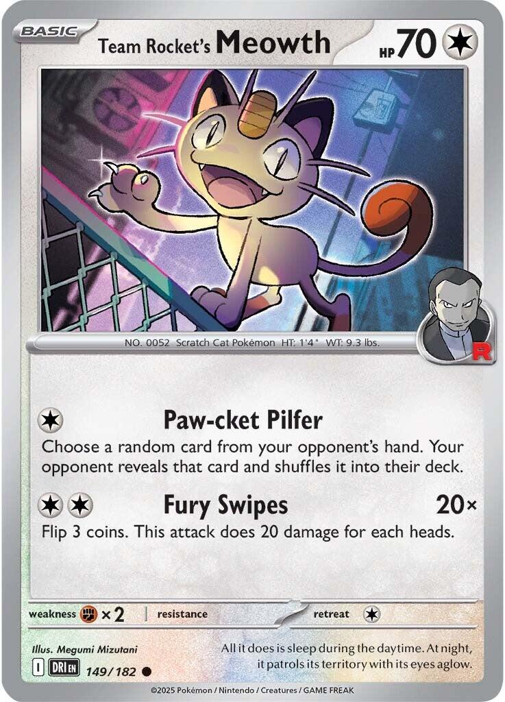 Team Rocket's Meowth (149/182) [Scarlet & Violet: Destined Rivals] | Fandemonia Ltd