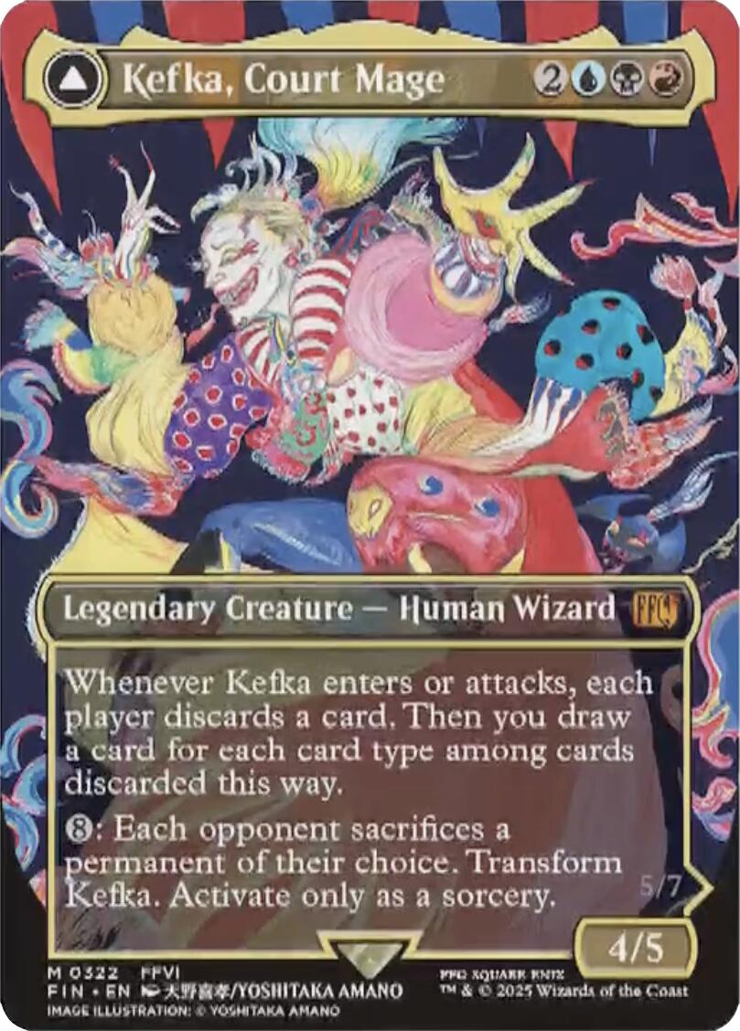 Kefka, Court Mage // Kefka, Ruler of Ruin (Borderless) (0322) [FINAL FANTASY] | Fandemonia Ltd