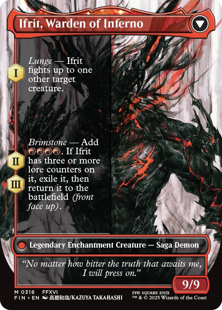 Clive, Ifrit's Dominant // Ifrit, Warden of Inferno (Borderless) (0318) [FINAL FANTASY] | Fandemonia Ltd