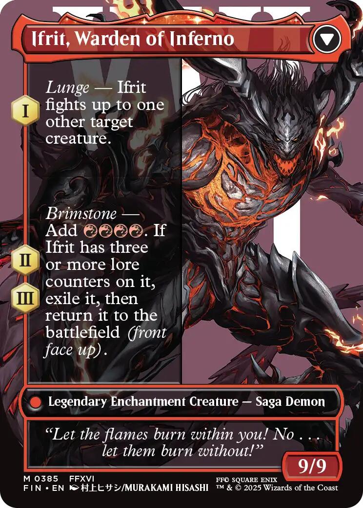 Clive, Ifrit's Dominant // Ifrit, Warden of Inferno (Borderless) (0385) [FINAL FANTASY] | Fandemonia Ltd