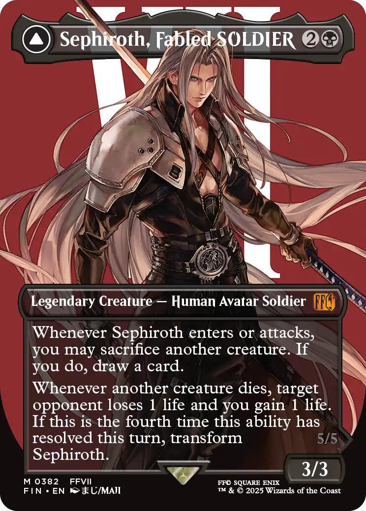 Sephiroth, Fabled SOLDIER // Sephiroth, One-Winged Angel (Borderless) (0382) [FINAL FANTASY] | Fandemonia Ltd