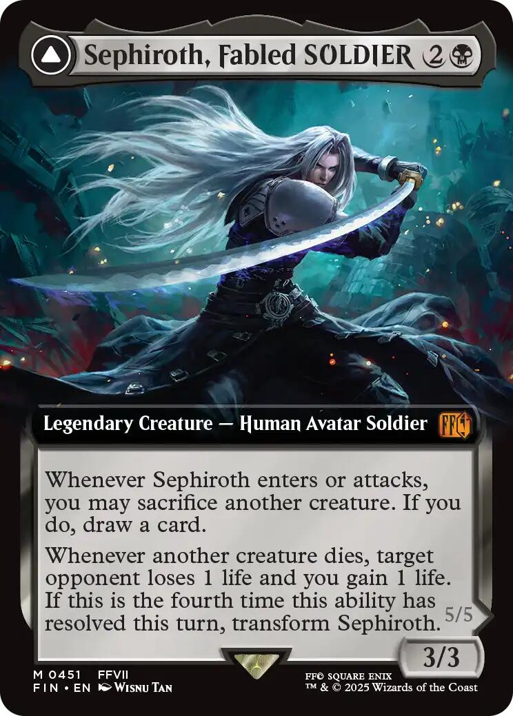 Sephiroth, Fabled SOLDIER // Sephiroth, One-Winged Angel (Extended Art) [FINAL FANTASY] | Fandemonia Ltd