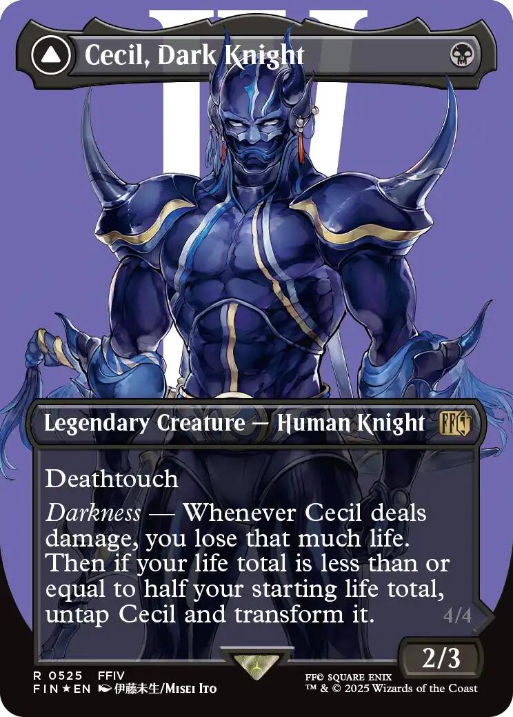 Cecil, Dark Knight // Cecil, Redeemed Paladin (Borderless) (Surge Foil) [FINAL FANTASY] | Fandemonia Ltd