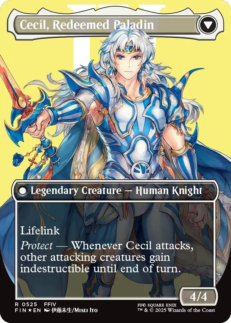 Cecil, Dark Knight // Cecil, Redeemed Paladin (Borderless) (Surge Foil) [FINAL FANTASY] | Fandemonia Ltd