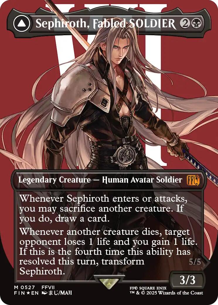 Sephiroth, Fabled SOLDIER // Sephiroth, One-Winged Angel (Borderless) (Surge Foil) [FINAL FANTASY] | Fandemonia Ltd