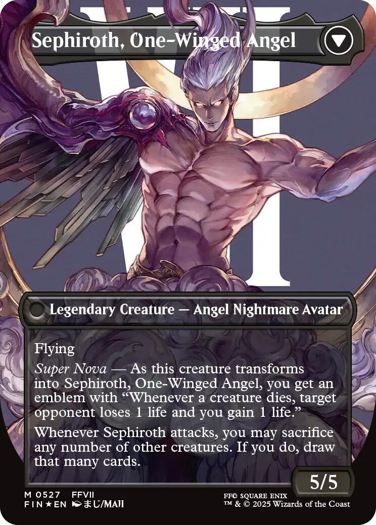 Sephiroth, Fabled SOLDIER // Sephiroth, One-Winged Angel (Borderless) (Surge Foil) [FINAL FANTASY] | Fandemonia Ltd