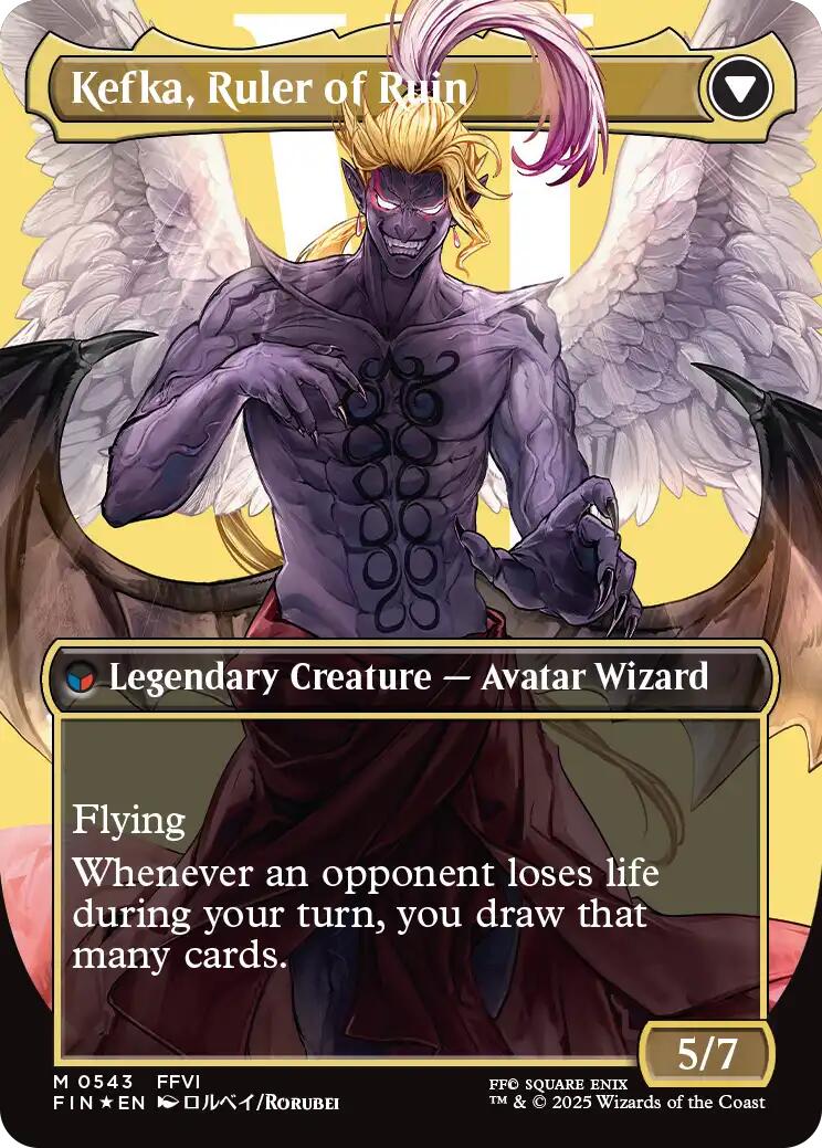 Kefka, Court Mage // Kefka, Ruler of Ruin (Borderless) (Surge Foil) [FINAL FANTASY] | Fandemonia Ltd