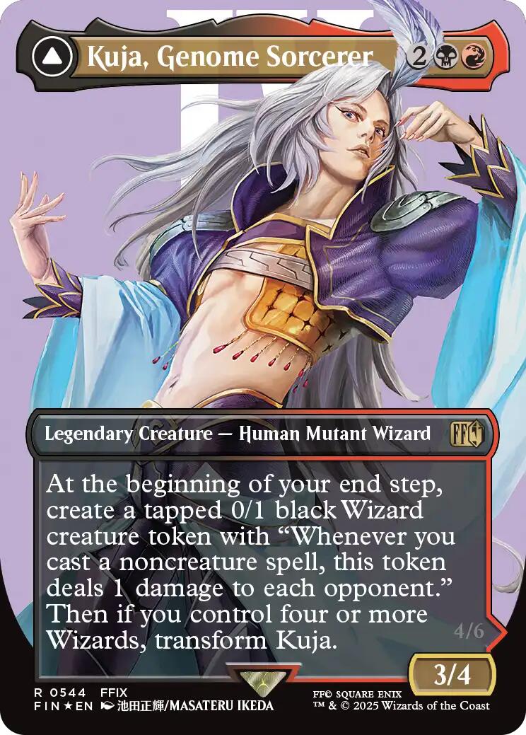 Kuja, Genome Sorcerer // Trance Kuja, Fate Defied (Borderless) (Surge Foil) [FINAL FANTASY] | Fandemonia Ltd