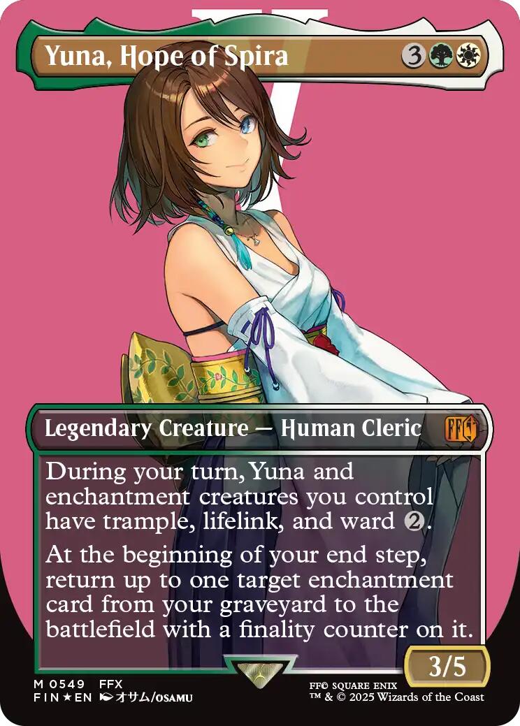 Yuna, Hope of Spira (Borderless) (Surge Foil) [FINAL FANTASY] | Fandemonia Ltd