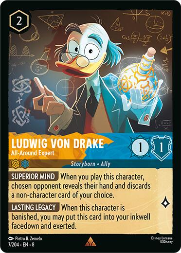 Ludwig Von Drake - All-Around Expert (7/204) [Reign of Jafar] | Fandemonia Ltd