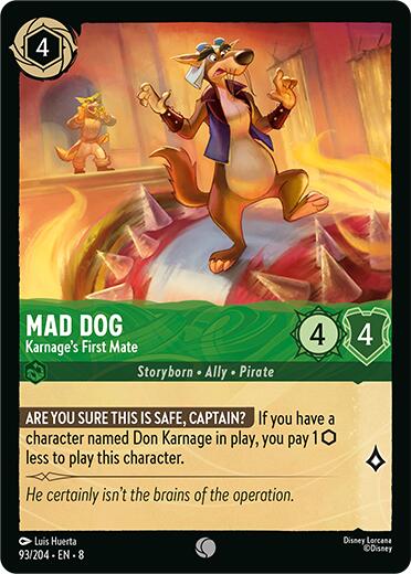 Mad Dog - Karnage's First Mate (93/204) [Reign of Jafar] | Fandemonia Ltd