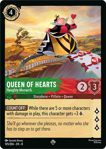 Queen of Hearts - Haughty Monarch (105/204) [Reign of Jafar] | Fandemonia Ltd