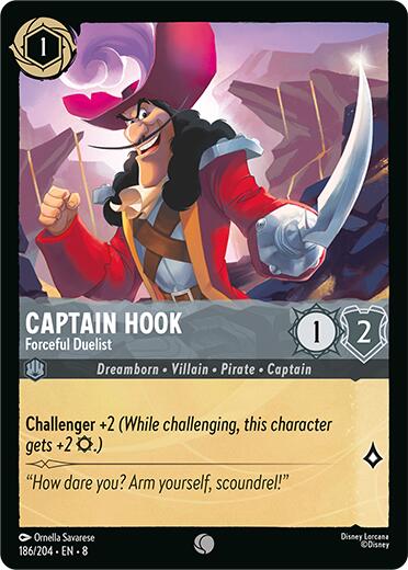 Captain Hook - Forceful Duelist (186/204) [Reign of Jafar] | Fandemonia Ltd