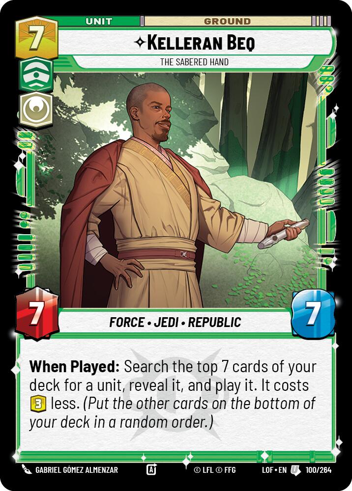 Kelleran Beq - The Sabered Hand (100/264) (100/264) [Legends of the Force] | Fandemonia Ltd