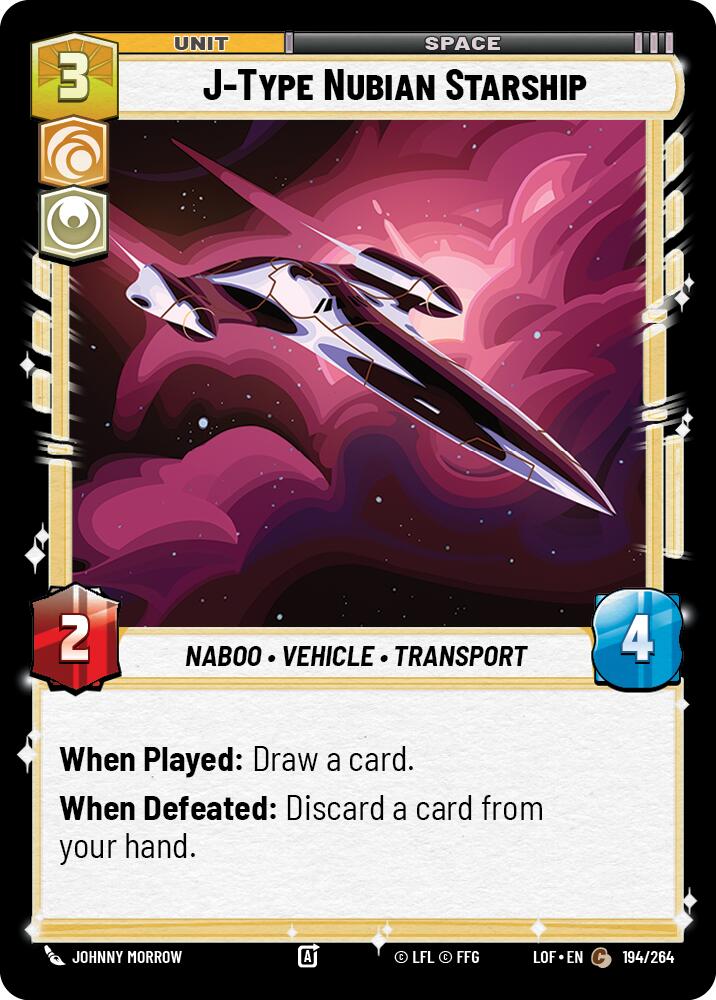 J-Type Nubian Starship (194/264) (194/264) [Legends of the Force] | Fandemonia Ltd