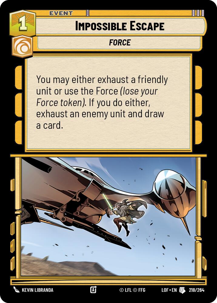Impossible Escape (218/264) (218/264) [Legends of the Force] | Fandemonia Ltd