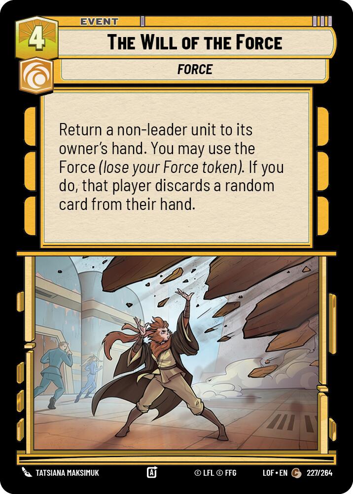 The Will of the Force (227/264) (227/264) [Legends of the Force] | Fandemonia Ltd