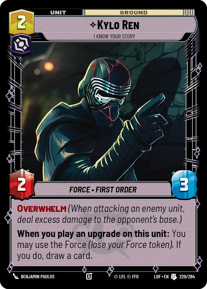 Kylo Ren - I Know Your Story (229/264) (229/264) [Legends of the Force] | Fandemonia Ltd
