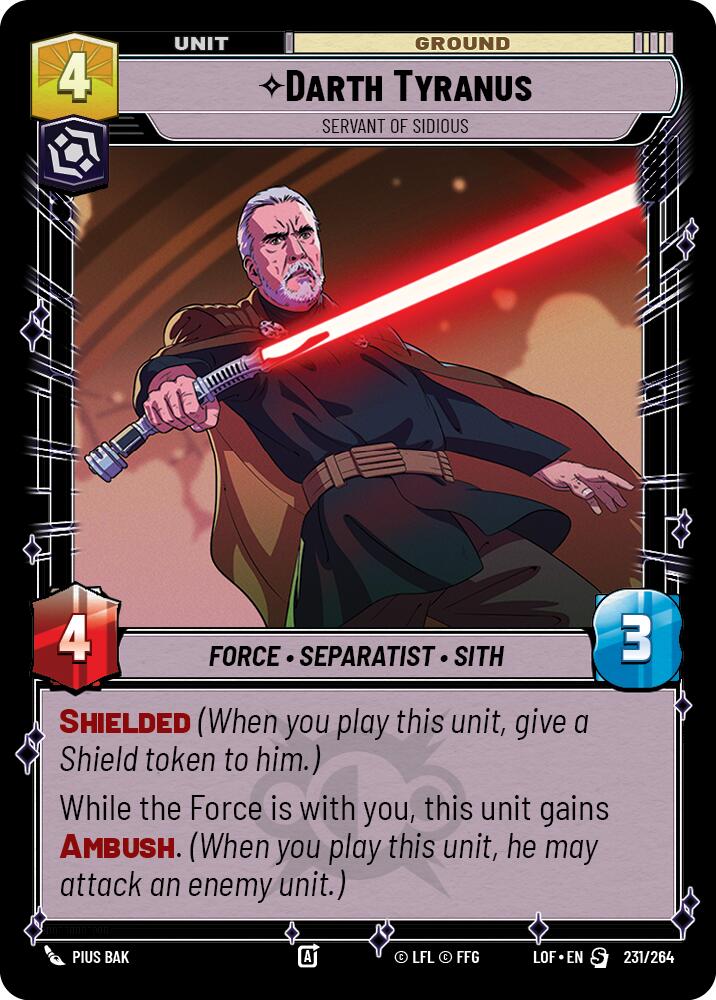 Darth Tyranus - Servant of Sidious (231/264) (231/264) [Legends of the Force] | Fandemonia Ltd