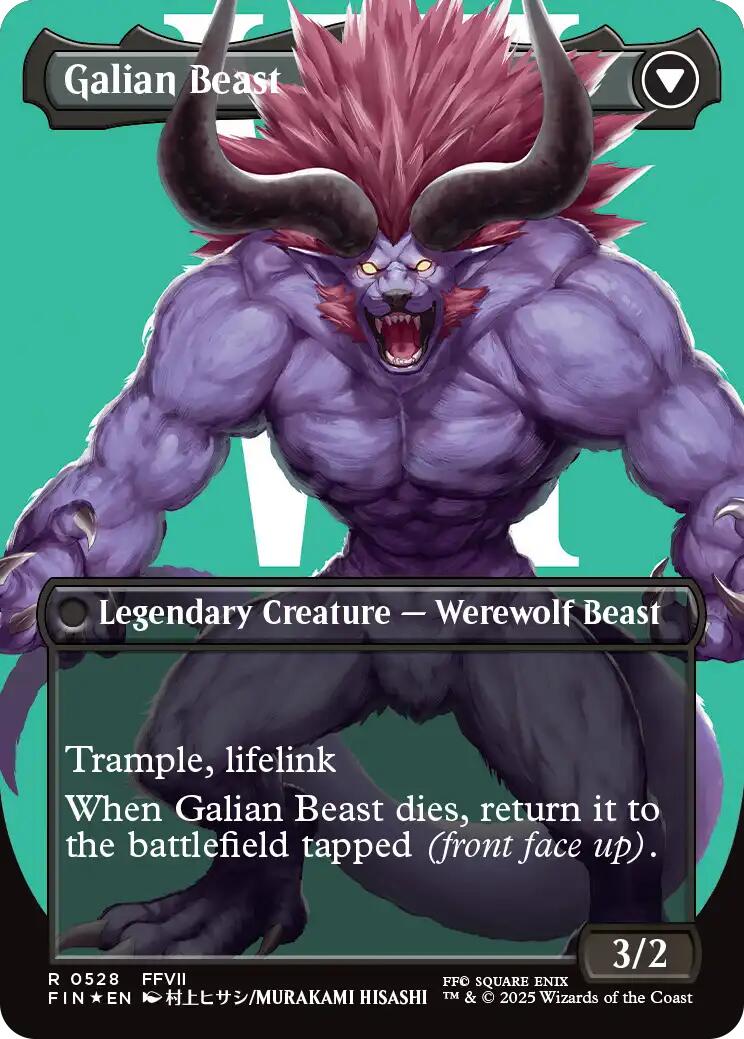 Vincent Valentine // Galian Beast (Borderless) (Surge Foil) [FINAL FANTASY] | Fandemonia Ltd
