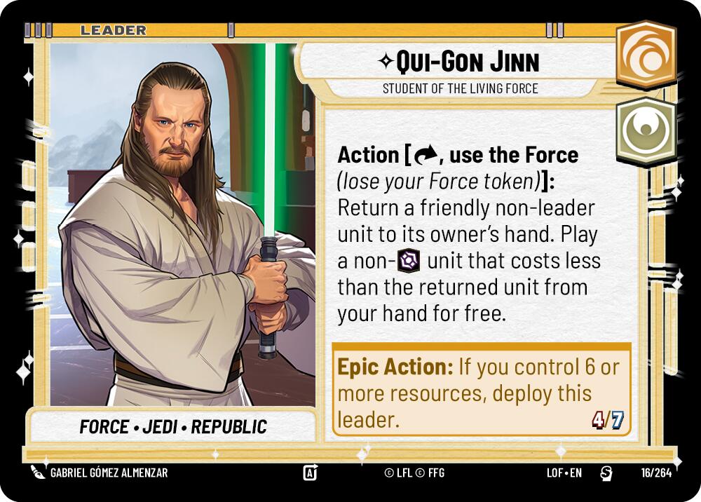 Qui-Gon Jinn - Student of the Living Force (016/264) (016/264) [Legends of the Force] | Fandemonia Ltd