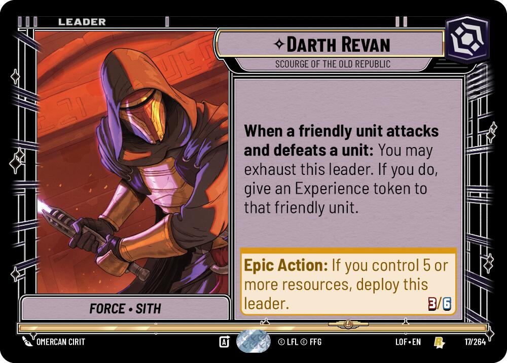 Darth Revan - Scourge of the Old Republic (017/264) (017/264) [Legends of the Force] | Fandemonia Ltd