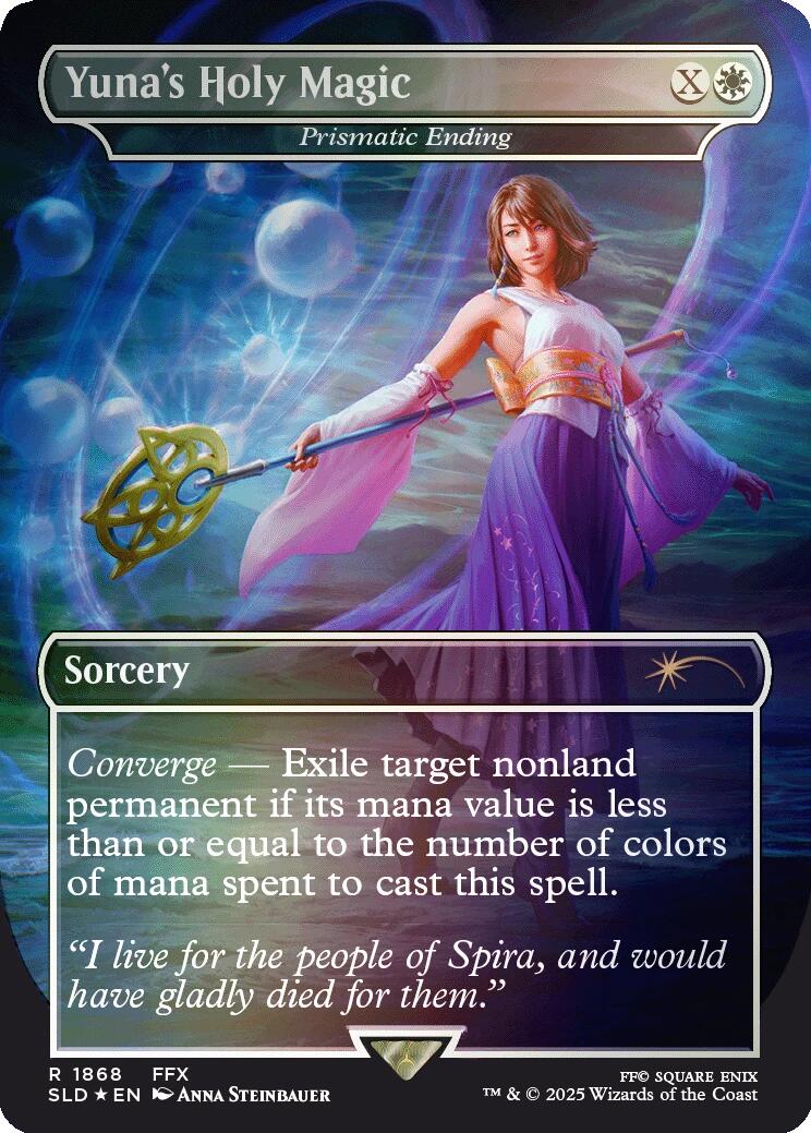 Yuna's Holy Magic - Prismatic Ending (Rainbow Foil) [Secret Lair Drop Series] | Fandemonia Ltd