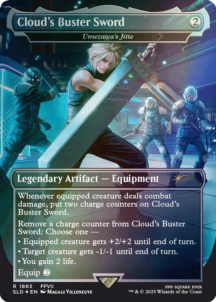 Cloud's Buster Sword - Umezawa's Jitte (Rainbow Foil) [Secret Lair Drop Series] | Fandemonia Ltd