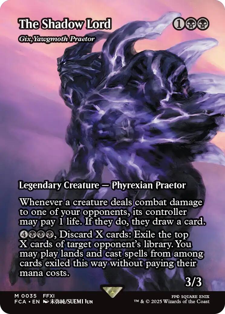 The Shadow Lord - Gix, Yawgmoth Praetor (Showcase) [FINAL FANTASY : Through the Ages] | Fandemonia Ltd